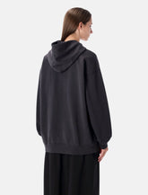 Ganni Dark Grey Oversized Puppy Cotton Hoodie -  | Spazio Pritelli