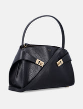 Ferragamo Hug Soft bicolor shoulder bag in calfskin -  | Spazio Pritelli
