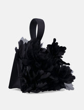Ferragamo mini clutch in raso con fiori applicati -  | Spazio Pritelli