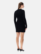 Ferragamo black short astrakhan-effect knit dress -  | Spazio Pritelli
