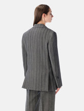 Ferragamo oversized double-breasted chevron wool blazer -  | Spazio Pritelli