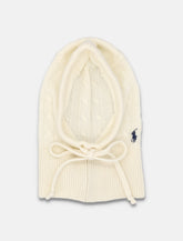 Polo Ralph Lauren cable-knit wool-cashmere hooded snood with logo -  | Spazio Pritelli