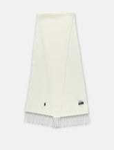 Polo Ralph Lauren wool scarf with fringe trim and logo -  | Spazio Pritelli