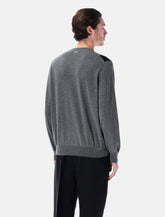 Maglia in lana vergine grigia con motivo a rombi di Ferragamo -  | Spazio Pritelli