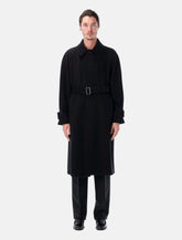 Ferragamo black cashmere-blend belted coat -  | Spazio Pritelli