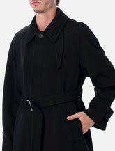 Ferragamo black cashmere-blend belted coat -  | Spazio Pritelli