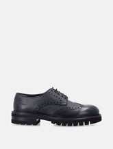 Ferragamo leather Derby with Broguing -  | Spazio Pritelli