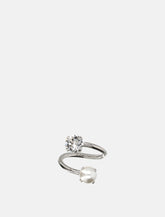 Spiral Pearl Rhinestone Ring -  | Spazio Pritelli