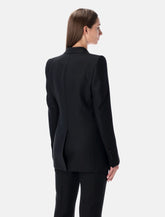 Tom Ford black harringbone wool double-breasted tailored jacket -  | Spazio Pritelli
