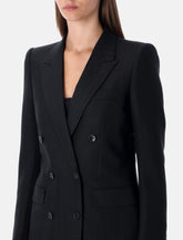 Tom Ford black harringbone wool double-breasted tailored jacket -  | Spazio Pritelli