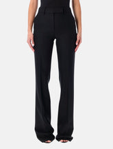 Tom Ford black tailored straight-leg trousers in herringbone wool -  | Spazio Pritelli