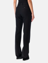 Tom Ford black tailored straight-leg trousers in herringbone wool -  | Spazio Pritelli