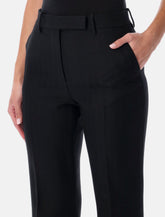 Tom Ford black tailored straight-leg trousers in herringbone wool -  | Spazio Pritelli