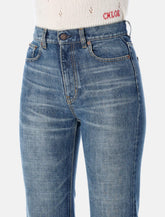 Jeans dritti in denim indaco di cotone biologico di Chloé -  | Spazio Pritelli