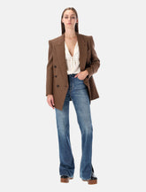 Chloé floral lace-trim jacquard silk blouse -  | Spazio Pritelli