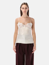 Chloé ivory silk top with lace -  | Spazio Pritelli