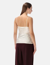 Chloé ivory silk top with lace -  | Spazio Pritelli