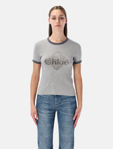 Chloé grey chiné jersey baby-fit t-shirt -  | Spazio Pritelli