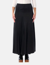 Gonna lunga in satin di seta nera di Chloé -  | Spazio Pritelli