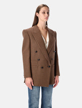 Chloé double-breasted houndstooth wool blazer -  | Spazio Pritelli