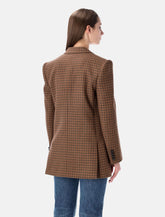 Chloé double-breasted houndstooth wool blazer -  | Spazio Pritelli