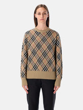 Burberry London Wool Blend Check Sweater -  | Spazio Pritelli