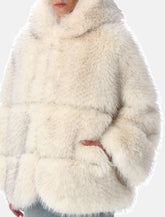 Faux fur jacket with hood -  | Spazio Pritelli