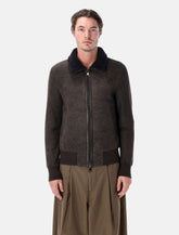 Sword 6.6.44 brown shearling jacket with fur collar -  | Spazio Pritelli