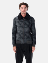 Sword eco-leather biker jacket with shearling collar -  | Spazio Pritelli