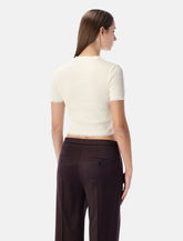 Top corto Miu Miu con bordo in pizzo -  | Spazio Pritelli