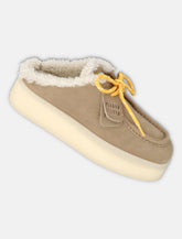 Miu Miu mocassini mule in camoscio beige con interno shearling -  | Spazio Pritelli