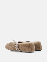 Miu Miu shearling ballerinas with buckle strap -  | Spazio Pritelli