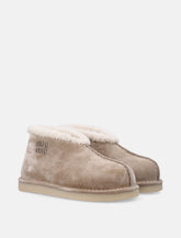Miu Miu suede ankle boots with shearling lining -  | Spazio Pritelli