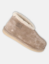 Miu Miu suede ankle boots with shearling lining -  | Spazio Pritelli