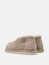 Miu Miu suede ankle boots with shearling lining -  | Spazio Pritelli