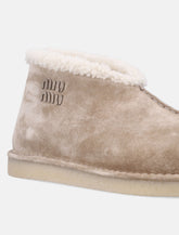 Miu Miu suede ankle boots with shearling lining -  | Spazio Pritelli