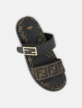 Fendi FF Monogram Leather Sandals -  | Spazio Pritelli
