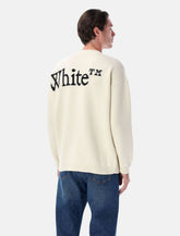 Off-White Bookish shared knit crewneck sweater with jacquard logo -  | Spazio Pritelli
