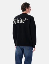 Off-White Bookish shared knit crewneck sweater with jacquard logo -  | Spazio Pritelli