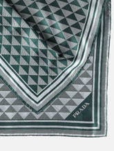 Prada geometric silk square scarf -  | Spazio Pritelli