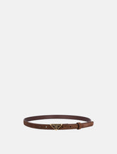 Prada Suede Belt with Triangle Logo Buckle -  | Spazio Pritelli
