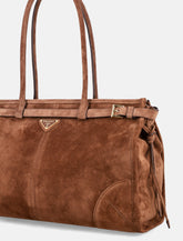 Prada Bonnie large suede tote bag -  | Spazio Pritelli