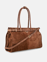 Prada Bonnie large suede tote bag -  | Spazio Pritelli