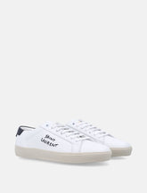 Saint Laurent Court Classic SL/06 white leather sneakers with black heel tab -  | Spazio Pritelli