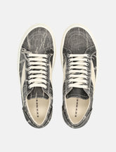Rick Owens DRKSHDW Vintage Sneaks in Black Wash Denim -  | Spazio Pritelli