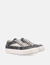 Rick Owens DRKSHDW Vintage Sneaks in Black Wash Denim -  | Spazio Pritelli