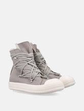 Rick Owens DRKSHDW Megalace Sneaks in Overdyed Denim -  | Spazio Pritelli