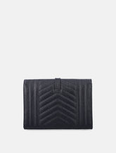 Saint Laurent Envelope Flap Pouch in mix matelassé grain de poudre leather -  | Spazio Pritelli