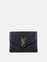 Saint Laurent Cassandre Matelassé Flap Pouch in quilted lambskin -  | Spazio Pritelli