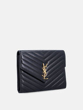 Saint Laurent Cassandre Matelassé Flap Pouch in quilted lambskin -  | Spazio Pritelli